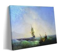 Ivan Konstantinovich Aivazovsky Painter's《Escaping from The Shipwreck》Art Poster Canvas Wall Art Decorative Picture Prints Modern Decor 24x36inch(60x90cm)