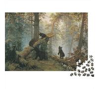 Ivan Shishkin Jigsaw Wooden Museum Puzzles 1000 Piece Fine Art Jigsaws Puzzle for Adults, World-famous Paintings Puzzles Educational Games Home Decoration Puzzle 1000 Pcs