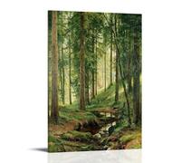 Ivan Shishkin - The Brook in The Forest Classic Masterpiece Poster Artworks Canvas Room Aesthetic Wall Art Prints Home Modern Decor 24x36inch(60x90cm)