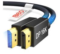 IVANKY 16K 80Gbps DisplayPort Cable 2.1, DP Cable 16K@60Hz, 8K@240Hz, 4K@540Hz/480Hz/240Hz, Support HDR10 HDCP2.3 UHBR20 DSC1.2a FreeSync G-Sync, for Gaming Monitor Graphics Card TV PC 2M/Black