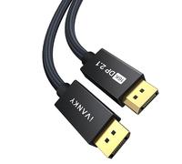 IVANKY 16K 80Gbps DisplayPort Cable 2.1, DP Cable Support 16K@60Hz, 8K@120Hz, 4K@240Hz, 2K@240Hz, Compatible with HDR10, FreeSync, G-Sync, DSC1.2, for Gaming Monitor Graphics Card 3M/Black