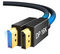 IVANKY 16K DisplayPort Cable 2.1, 80Gbps High Speed DP Cable Braided 2M | Display Port Cable 16K@60Hz, 8K@240Hz, 4K@540Hz/240Hz, Support UHBR20, HDR10, FreeSync&G-Sync, For Gaming Monitor, PC, TV