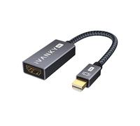 IVANKY 4K Mini DisplayPort to HDMI Adapter, Mini DP to HDMI Adapter, Nylon Braided & Gold-Plated Connector, Compatible for MacBook Air, MacBook Pro(Before 2016), Surface Pro, etc - 20CM