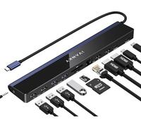 iVANKY Docking Station Dual Monitor 4K@60Hz, 12-in-1 Laptop USB C Docking Station, 2*HDMI 3.0, 6*USB, 100W PD, SD/TF, Ethernet, Dockingstation for Dell, HP, Lenovo, ASUS, Surface, etc.