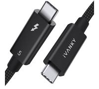 IVANKY Intel Certified Thunderbolt 5 Cable 3.3ft, 120Gbps Thunderbolt Cable | up to 120Gbps and 240W, Premium Braided 80Gbps, Compatible with Thunderbolt 4/3, USB4, MacBook M5/M4 Pro, iPhone 17/16/15