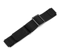 IVAPPON 18mm Hook Loop NATO Adjustable Nylon Watch Strap Black Swiss-Army Style Fastening Watchband