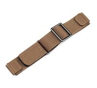 IVAPPON 20mm Hook Loop NATO Adjustable Nylon Watch Strap Brown Swiss-Army Style Fastening Watchband