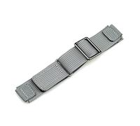 IVAPPON 22mm Hook Loop NATO Adjustable Nylon Watch Strap Grey Swiss-Army Style Fastening Watchband