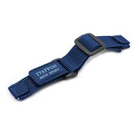 IVAPPON Hook Loop NATO Adjustable Nylon Watch Strap Swiss-Army Style Fastening Watchband (20mm, Blue)