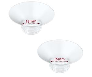 IVARONAL Flange Insert 2PCS 16mm Compatible with Momcozy Air1/W1/M9/M6/M5/S12 Pro/V1 Pro/V2 pro, Spectra/Medela/Elvie/NCVI/TSRETE/eufy/Lansinoh/Paruu/MomMed Breast Pump 24mm Shields/Flanges