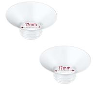 IVARONAL Flange Insert 2PCS 17mm Compatible with Momcozy Air1/W1/ M9/M6/M5/S12 Pro/V1 Pro/V2 pro, Spectra/Medela/Elvie/NCVI/TSRETE/eufy/Lansinoh/Paruu/MomMed Breast Pump 24mm Shields/Flanges