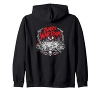 Ivar's Room Viking Battle Map Blood Skull Zip Hoodie