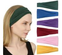 IVARYSS Headbands for Women, Non-Slip, Premium Stretchy Head Bands Hair Accessories,Wear for Yoga, Fashion, Working Out, Travel or Running, 6 Pack (Multi)