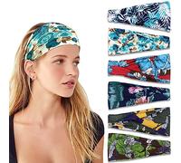 IVARYSS Headbands for Women, Non-Slip, Premium Stretchy Head Bands Hair Accessories,Wear for Yoga, Fashion, Working Out, Travel or Running, 6 Pack, Floral
