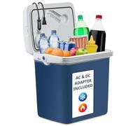 Ivation - Electric refrigerator and heater with handle, 27 litres (25 litres), portable thermoelectric cooler for vehicles and trucks, 110 V AC household power cable and