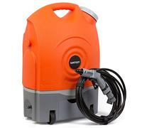 Ivation Multipurpose Portable Spray Washer w/Water Tank - Runs on Built-in Rechargeable Battery, Home Plug and 12v Car Plug - Integrated Roller Wheels