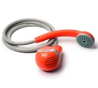 Ivation Portable Outdoor Shower, Battery Powered - Compact Handheld Rechargeable Camping Showerhead - Pumps Water from Bucket Into Steady, Gentle Shower Stream
