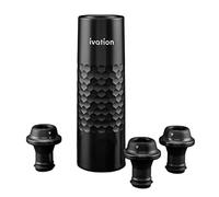 Ivation Rechargeable Wine Saver Pump with Reusable Stoppers, 6-Piece Wine Saver Preserver Gift Set with Automatic Vacuum Pump Sealer, USB Charger & 4 Universal Bottle Plugs