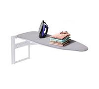 Ivation Wall-Mounted Ironing Board | Foldable 36.2” x 12.2”, Fold Down Ironing Station for Home, Apartment &, Easy-Release Lever, Removable Cotton Cover & Dorms, Mounting Hardware Included
