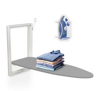 Ivation Wall-Mounted Ironing Board | Foldable 36.2” x 12.2” Sturdy Ironing Station for Home & Apartments, Easy-Release Lever, Removable Cotton Cover, Includes Mounting Hardware with Iron Holder