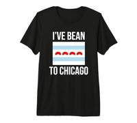 I've Bean to Chicago Flag with Bean Cloud gate Stars Premium T-Shirt