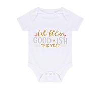 I've Been goodish This Year Baby Grow Vest, 6-12 Months, White