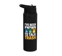 Ive Been Known to Talk Trash Recycling Humor Stainless Steel Insulated Water Bottle