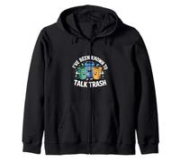 Ive Been Known To Talk Trash Recycling Humor Zip Hoodie
