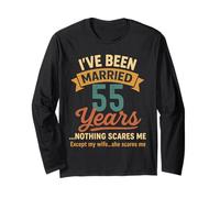 I've Been Married 55 Years Funny Joke Husband Long Sleeve T-Shirt