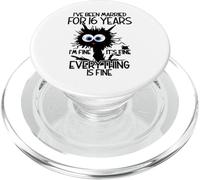 I've Been Married For 16 Years PopSockets PopGrip for MagSafe