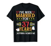 I've Been Married for 37 Years Nothing Scares Me 1989 2026 Value Graphic T-Shirt