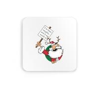 I've been naughty santa, christmas xmas festive novelty silly joke ugly comedy coaster drinks mat drinks coaster tea coffee cute fun funny pretty aesthetic
