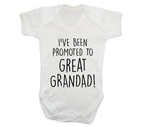 I've Been Promoted to Great Grandad Baby Vest Bodysuit Babygrow White