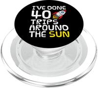 I've Done 40 Trips Around The Sun, 40th Birthday Space Funny PopSockets PopGrip for MagSafe