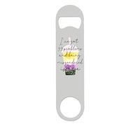 I've got 99 Problems and Being misgendered is one Non Binary Statement [LGBT22] Printed Steel bar Blade with Bottle Opener - White Double Sided Print