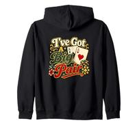 I've Got a Big Pair Funny Poker Playing Cards Aces Humor Zip Hoodie