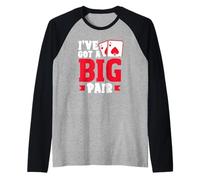 Ive Got A Big Pair Texas Holdem Poker Cards Casino Raglan Baseball Tee