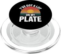 I've Got A Lot On My Plate Overwhelmed Busy Productive |- PopSockets PopGrip for MagSafe