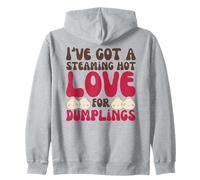 I've Got A Steaming Hot Love For Dumplings Kawaii Dim Sum Zip Hoodie