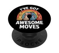 Ive Got Awesome Moves Chess Players Humor Strategic Mind PopSockets Adhesive PopGrip