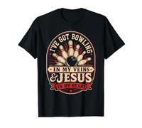 I've GOT Bowling in My Veins & Jesus in My Heart Bowler Value Graphic T-Shirt