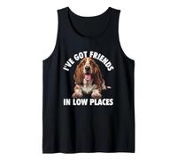 I've Got Friends in Low Places - Basset Hound Lover Dog Dad Tank Top