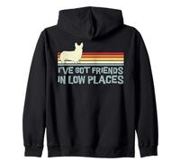 I've Got Friends In Low Places Corgi Funny Dog Lover Zip Hoodie
