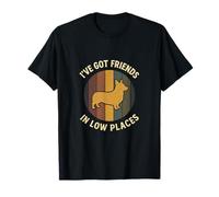 I've Got Friends Low Places - Vintage Corgi Humor T-Shirt