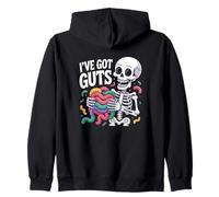 Ive Got Guts Funny Skeleton Spooky Season Halloween Zip Hoodie