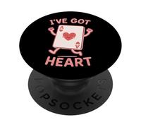 I've Got Heart Cute Ace Playing Card Pun PopSockets Adhesive PopGrip