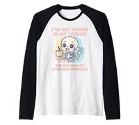 I've Got Issues in My Tissues Kawaii Cute EDS Awareness Raglan Baseball Tee