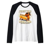 I've Got that Dog in Me Funny Dachshund Hot Dog Wiener Dog Raglan Baseball Tee