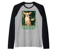 I've got that Irish in Me Smoking Chihuahua St Patricks Day Raglan Baseball Tee