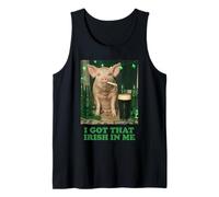 I've got that Irish in Me Smoking Pig Meme St Patricks Day Tank Top